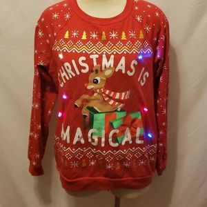 RUDOLPH‎ RED NOSE REINDEER Christmas Sweater S(3/5)